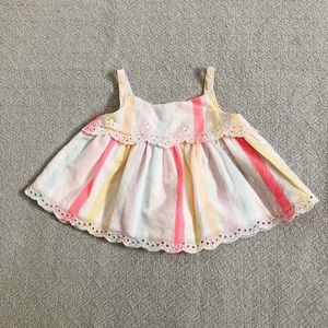BabyGAP | Striped Eyelet Trim Sleeveless Blouse